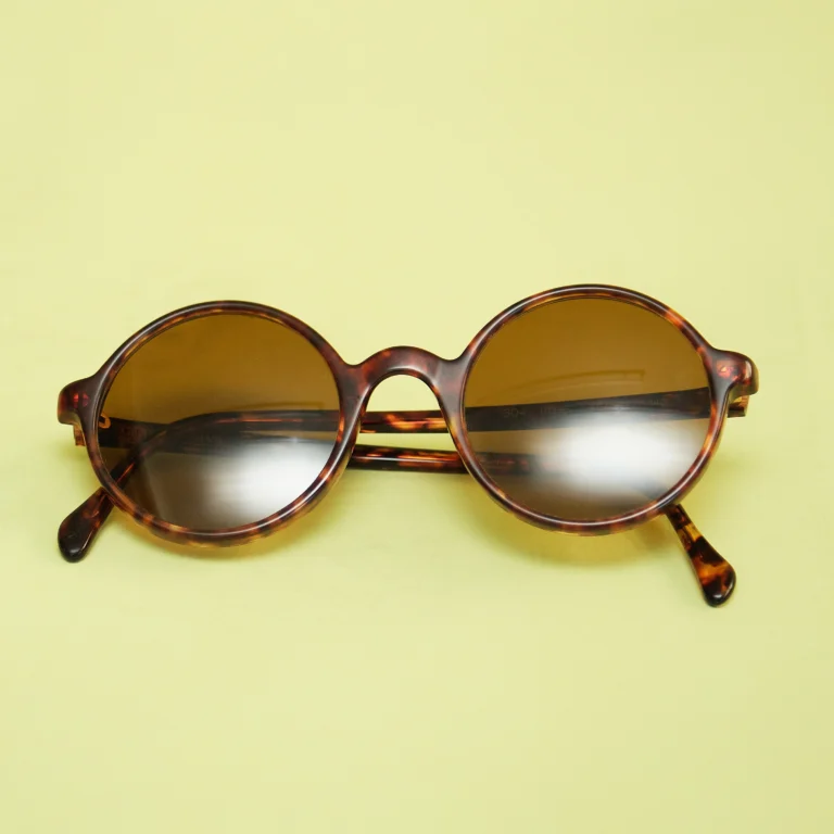 Vintage Giorgio Armani Round Tortoise Sunglasses, Made in Italy