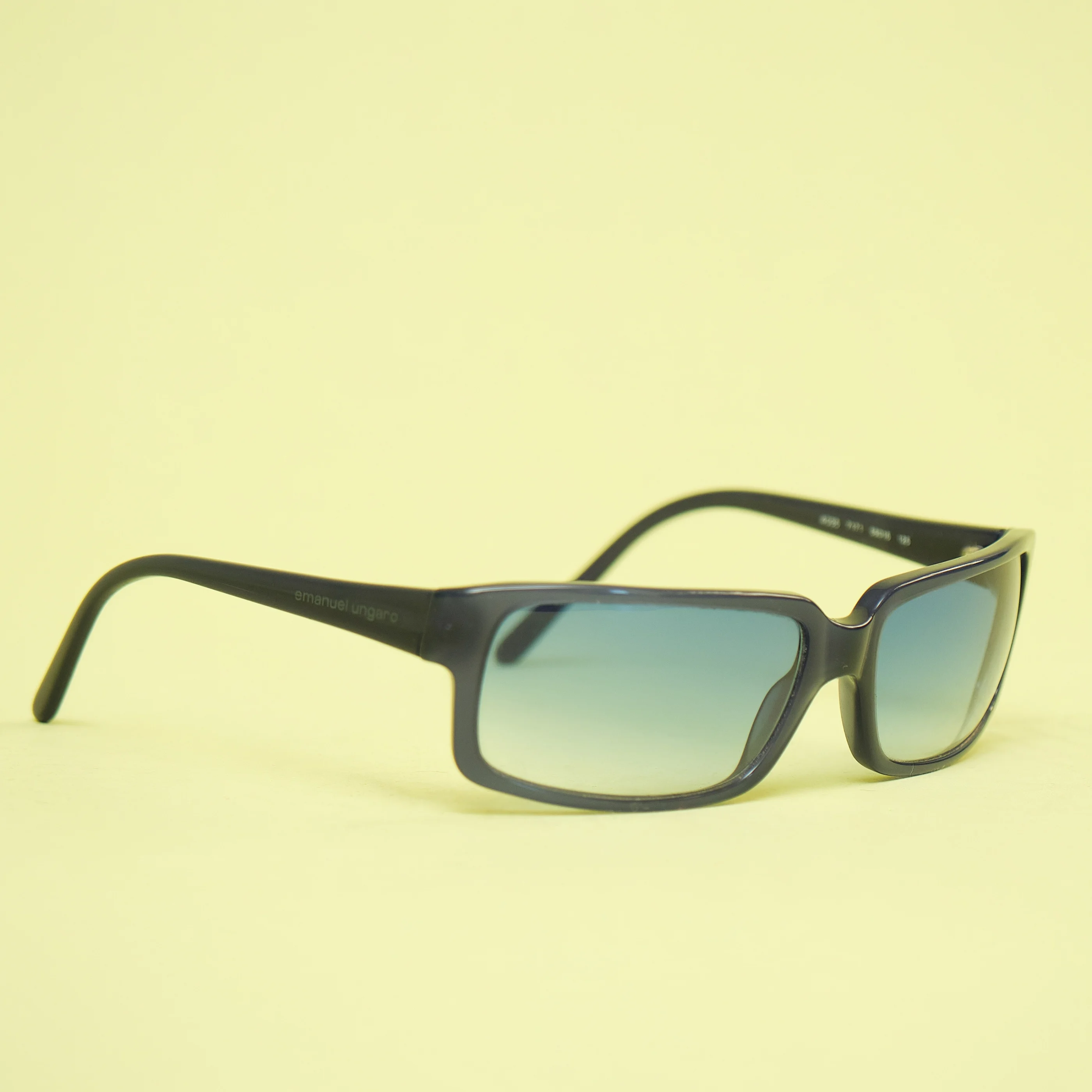 Emanuel Ungaro Made in Italy Rectangular Blue Gradient Sunglasses - Image 5