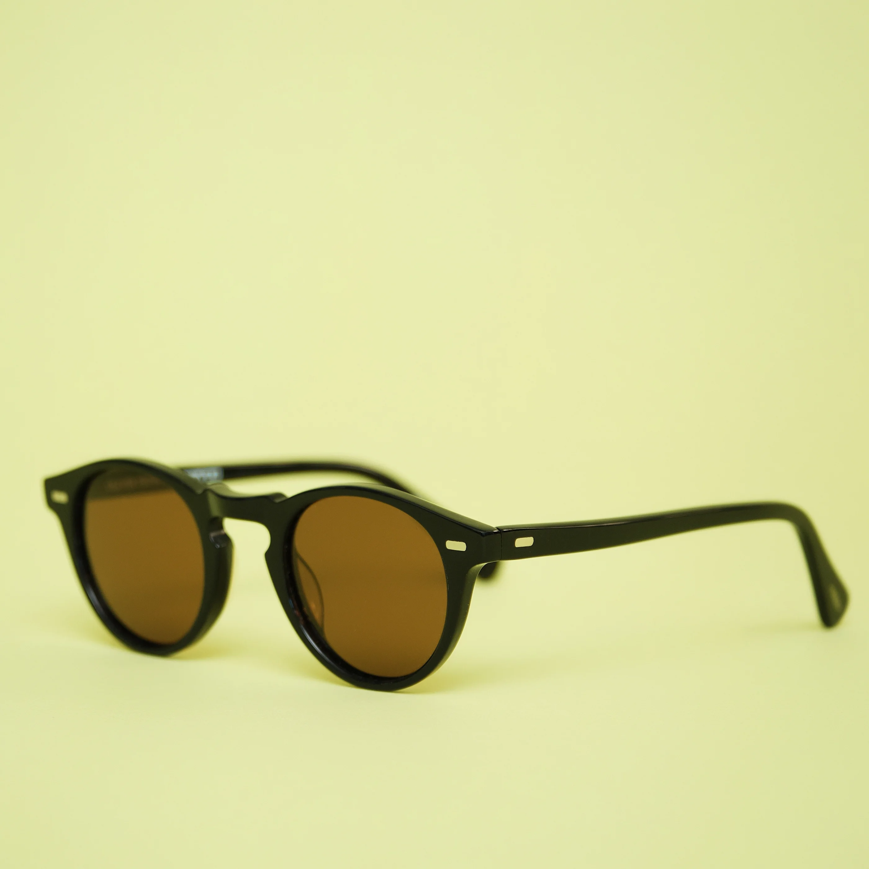 Oliver Peoples Gregory Peck OV5186 1005 Black Round Sunglasses - Image 6