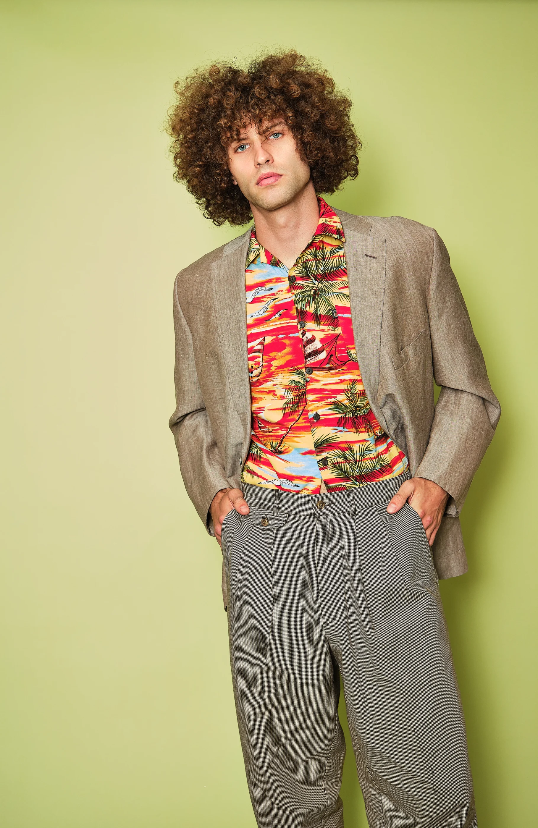 1980s/1990s Holland & Sherry Beige Slub Weave Patch Pocket Blazer – Modern Men’s L/XL, 42/44 Chest - Image 6