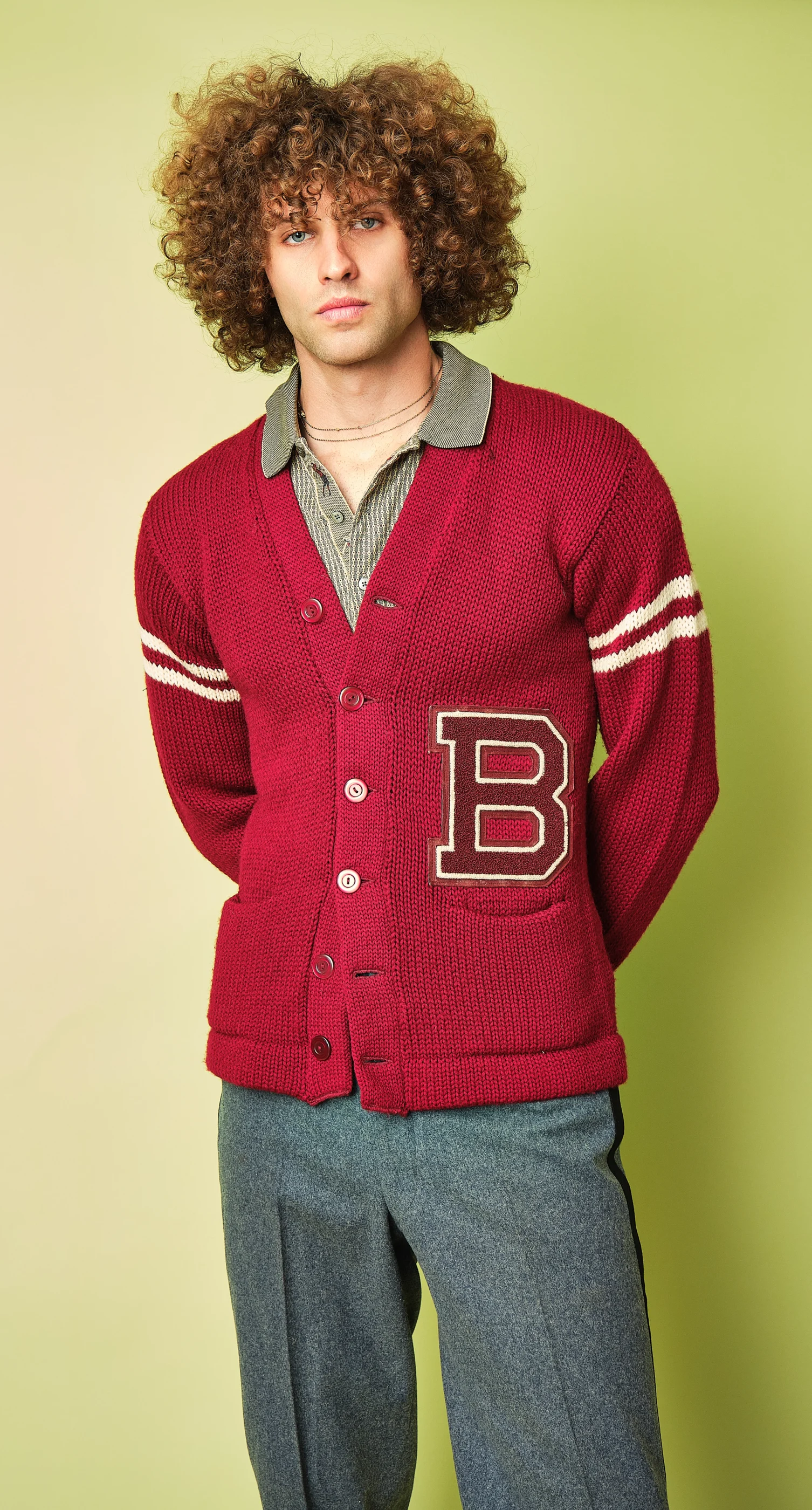 1950s/1960s Wight’s Sporting Goods Red Varsity Letterman Cardigan – Modern Men’s M/L, 40/42 Chest - Image 2