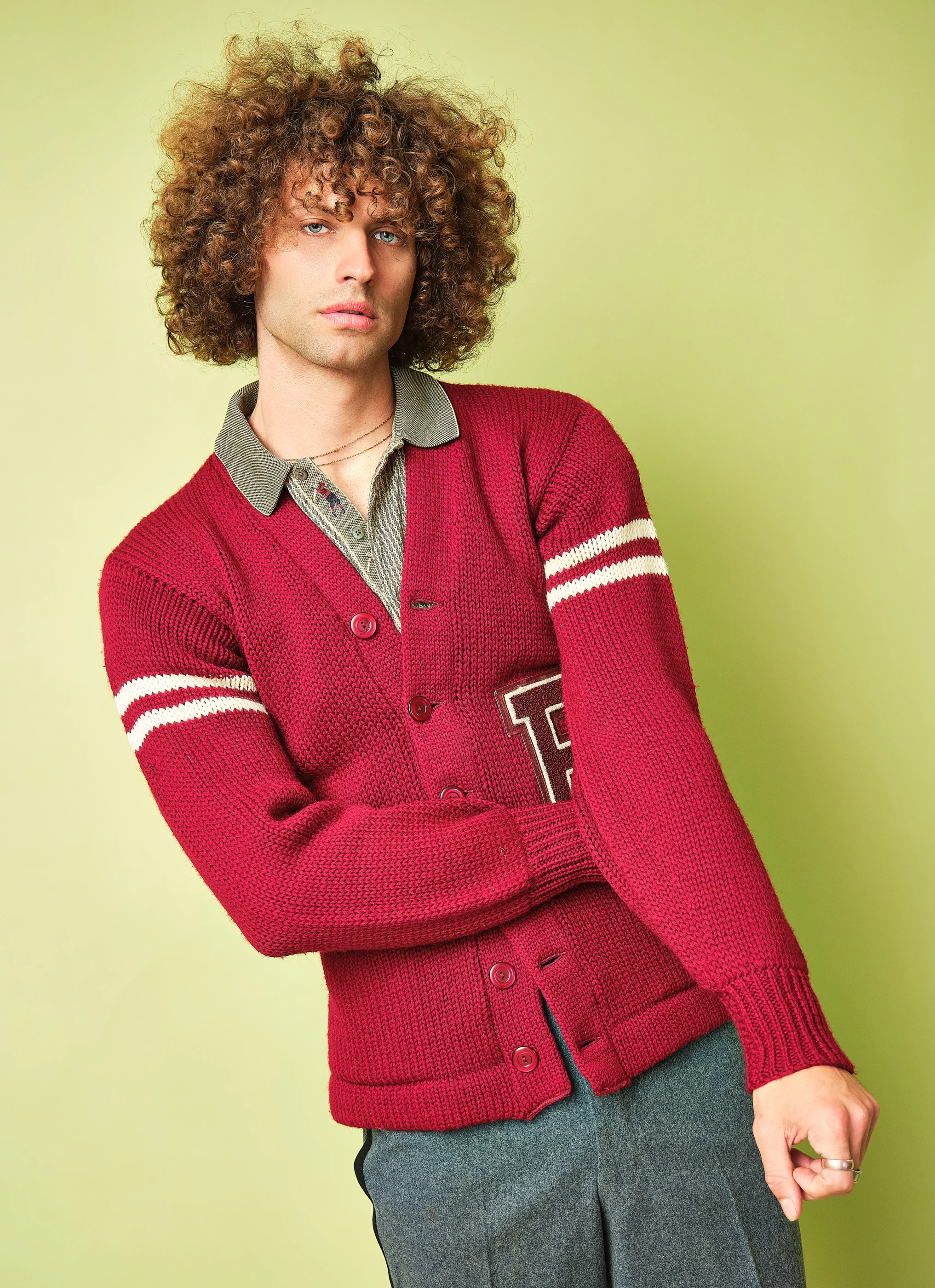 1950s/1960s Wight’s Sporting Goods Red Varsity Letterman Cardigan – Modern Men’s M/L, 40/42 Chest - Image 3