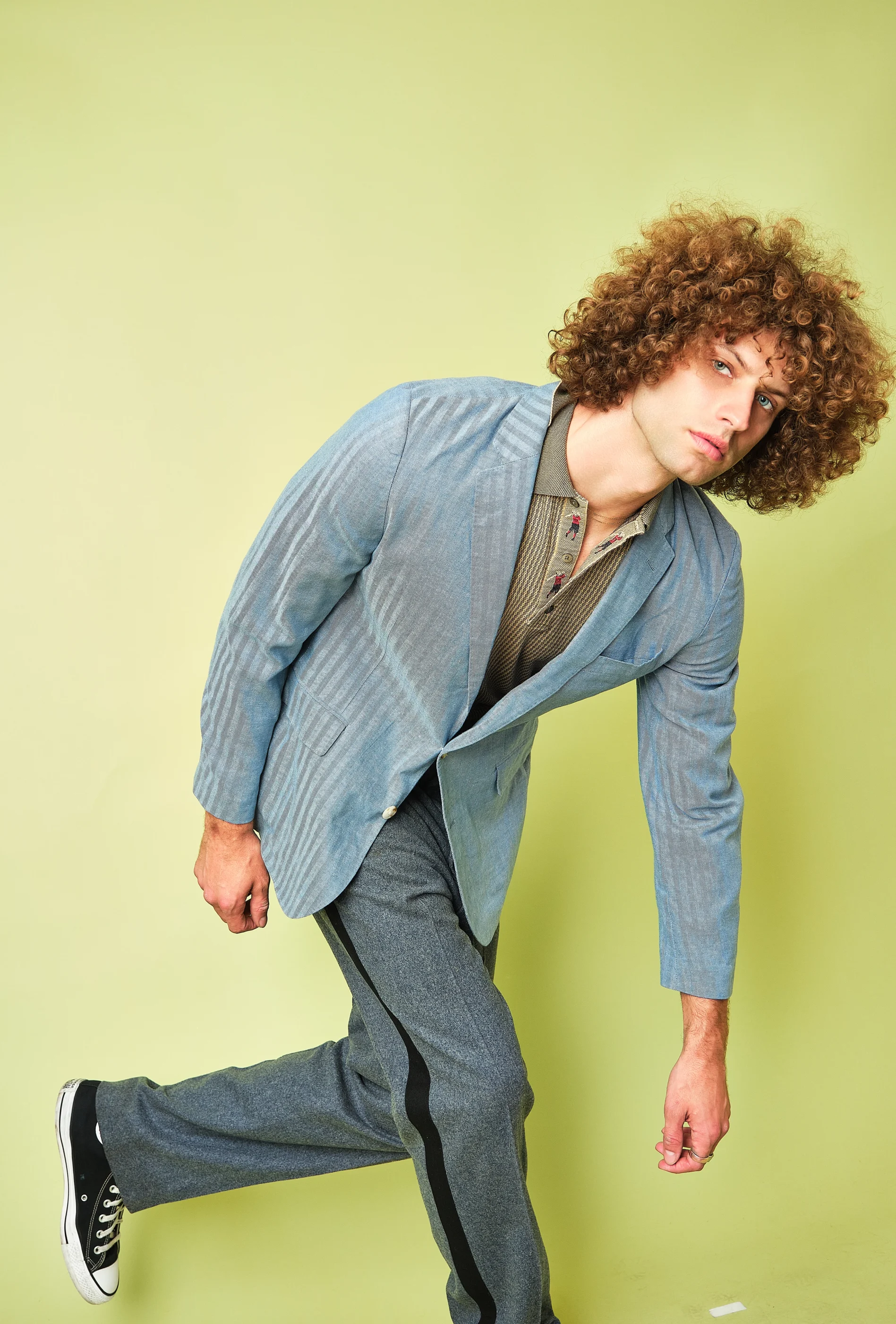J.Crew Ludlow Light Blue Herringbone Blazer – Modern Men’s 40R / EU 50R - Image 2