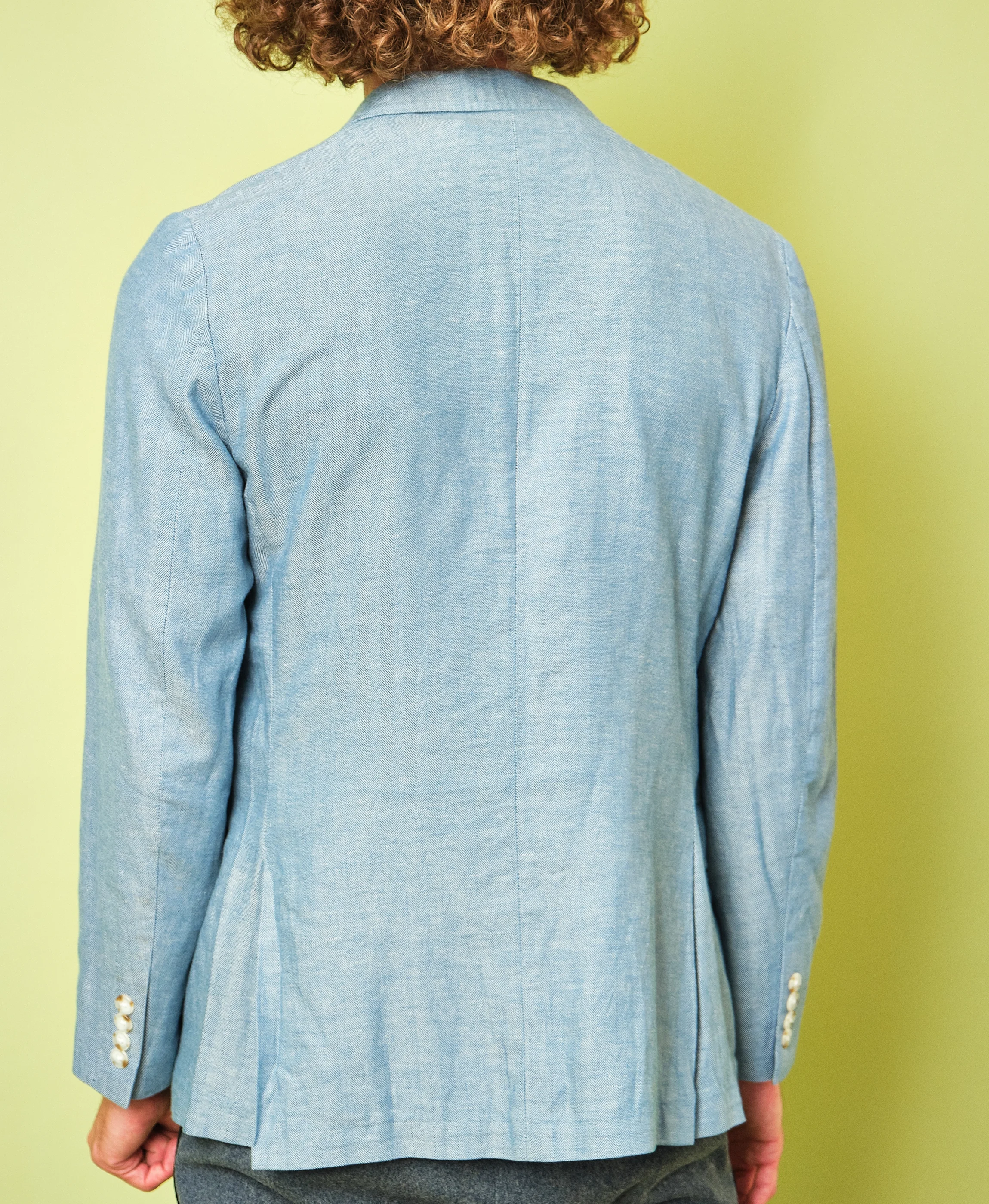 J.Crew Ludlow Light Blue Herringbone Blazer – Modern Men’s 40R / EU 50R - Image 7