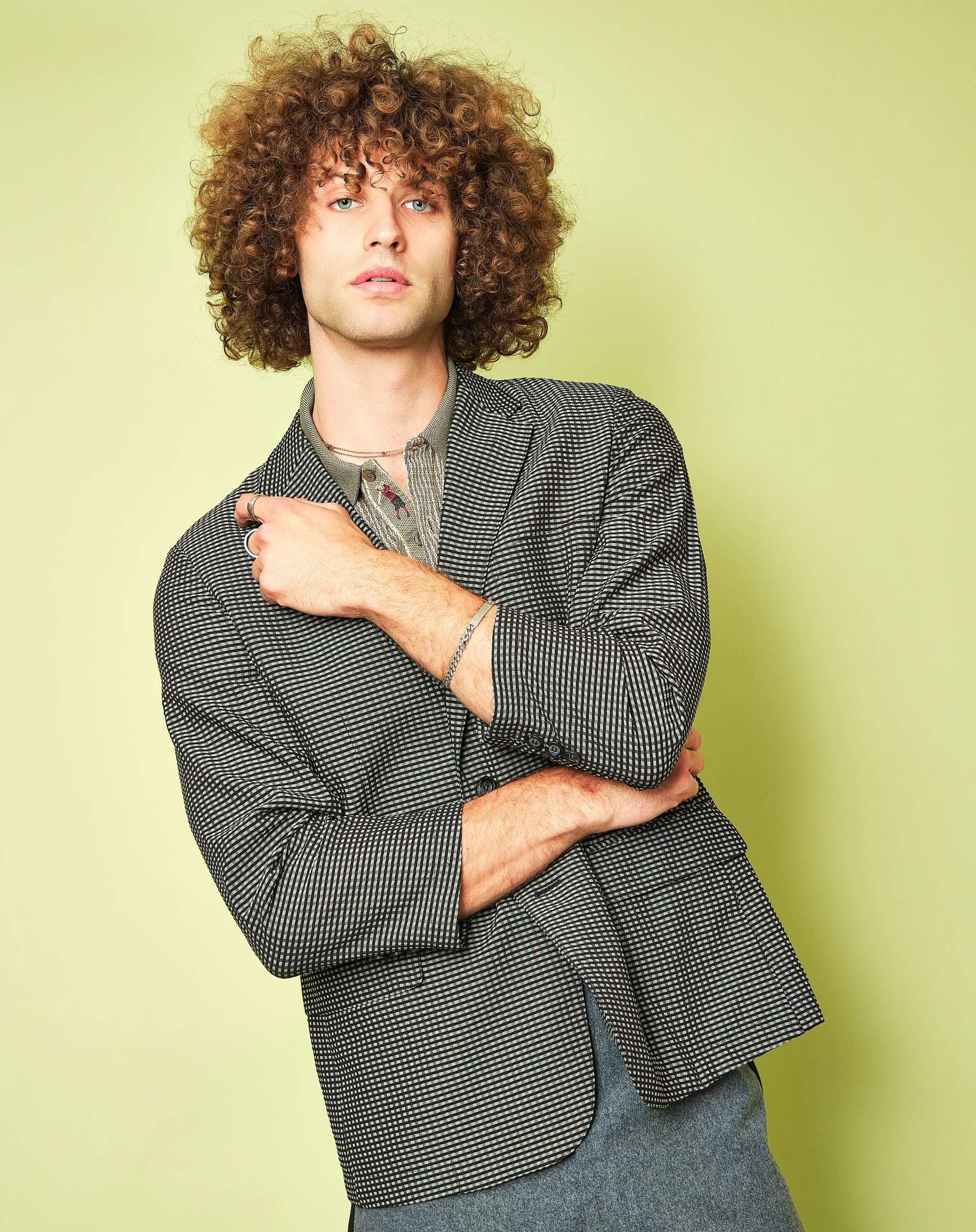 Regas Black and Gray Microcheck Lightweight Blazer – Modern Men’s L / Approx 42R - Image 2