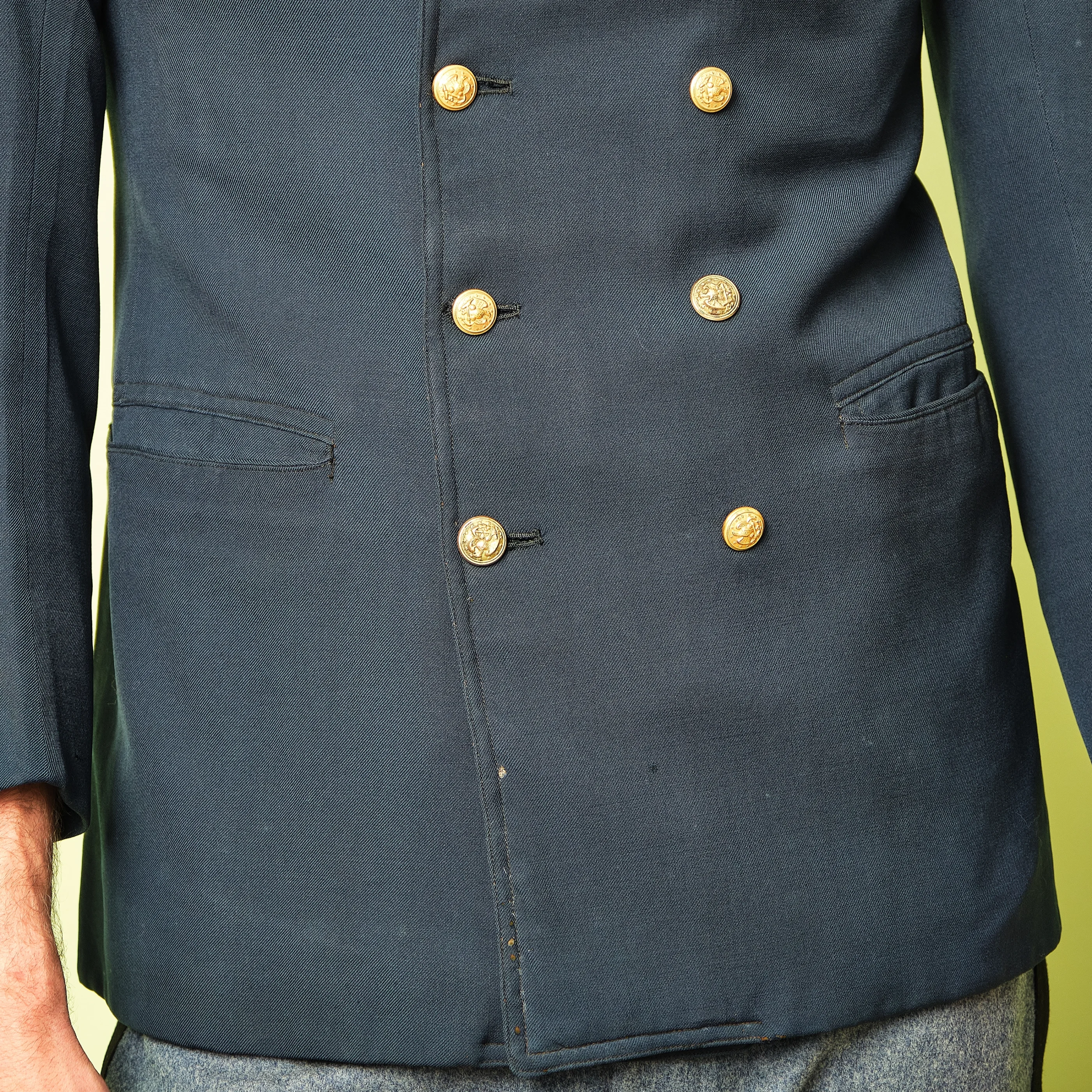 Vintage U.S. Navy Dress Blue Double-Breasted Uniform Jacket – Modern Men’s S/M / Approx 38R - Image 4