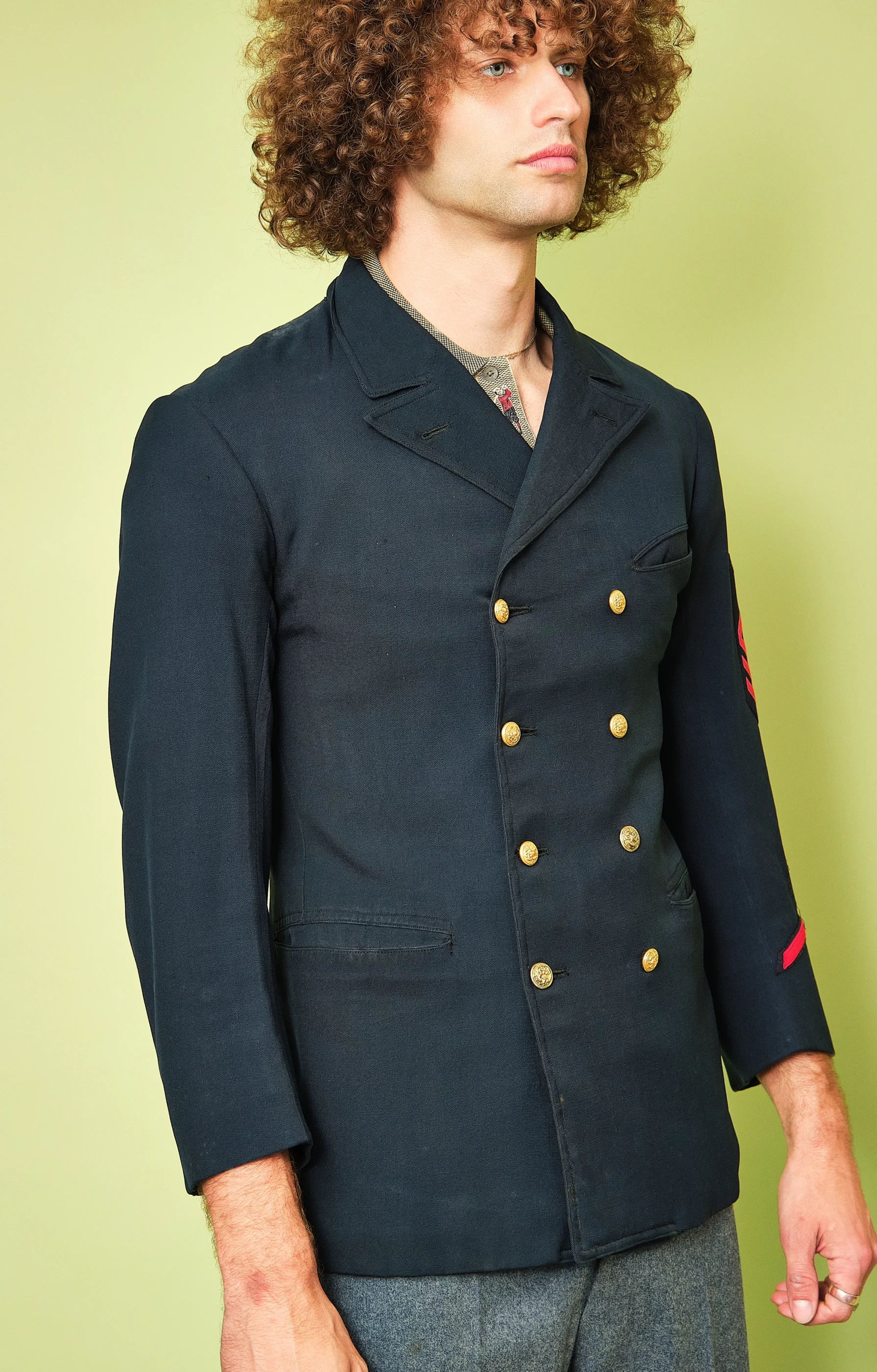 Vintage U.S. Navy Dress Blue Double-Breasted Uniform Jacket – Modern Men’s S/M / Approx 38R - Image 3
