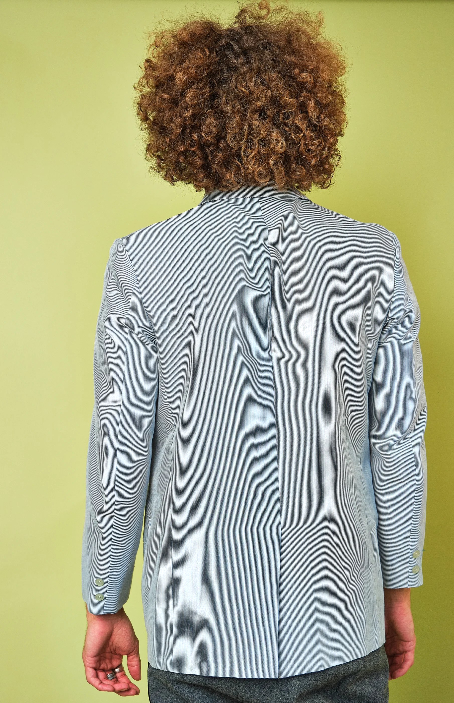 Vintage Brooks Brothers Blue & White Seersucker Blazer – Modern Men’s M/L / Approx 40R - Image 6