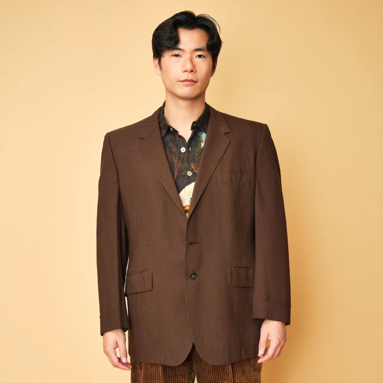 1960s Louis Roth Brown Textured Stripe Sport Coat for Bonney Gordon