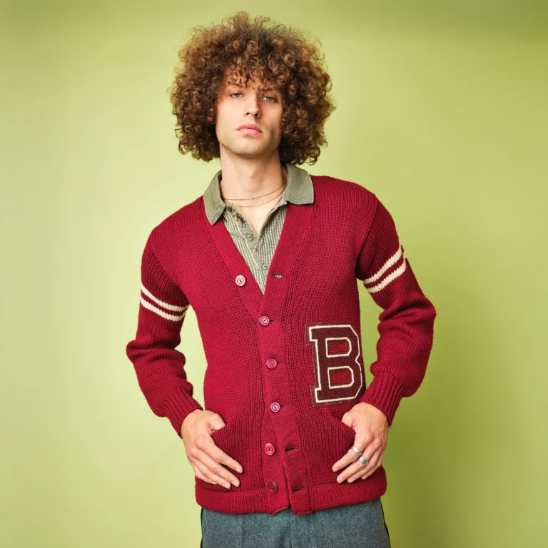 1950s/1960s Wight’s Sporting Goods Red Varsity Letterman Cardigan – Modern Men’s M/L, 40/42 Chest