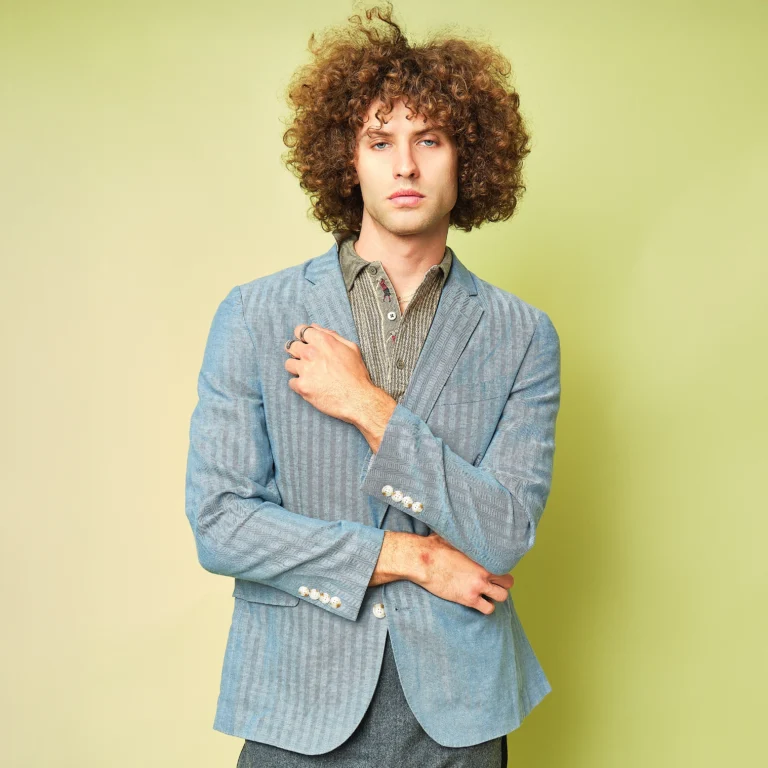 J.Crew Ludlow Light Blue Herringbone Blazer – Modern Men’s 40R / EU 50R