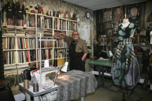 Koos van den Akker in his classroom at the School of Fashion. Photo by Bob Toy.